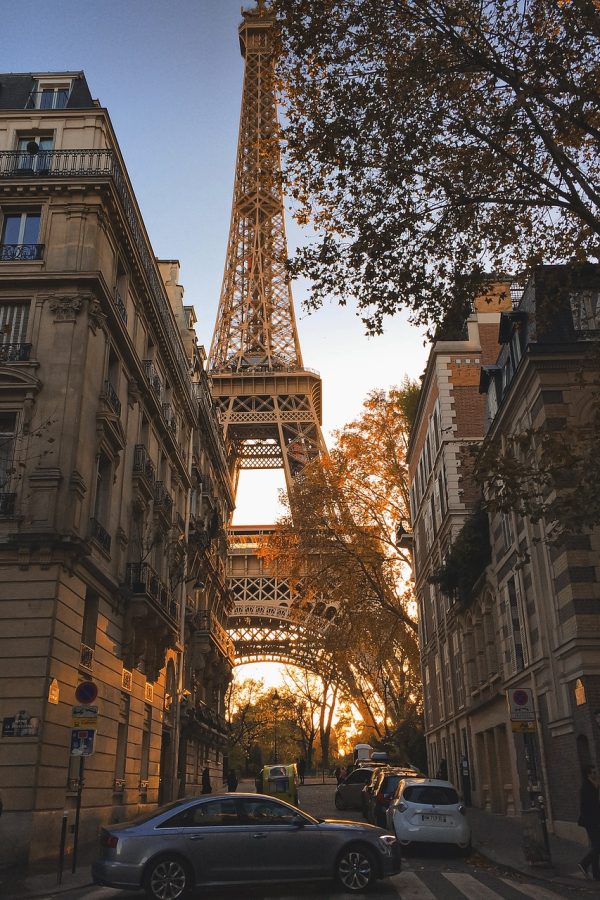 tower, eiffel tower, road, phone wallpaper, landmark, tour, romantic, symbol, city, paris, france, aesthetic wallpaper, iphone wallpaper